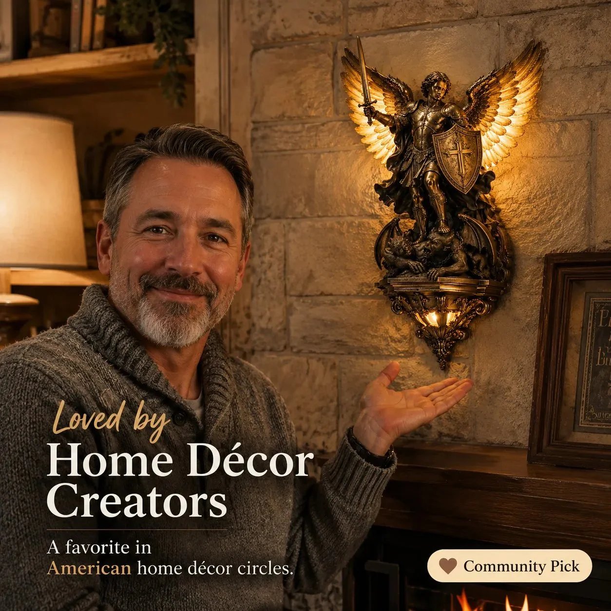 🔥 Last Day 49% OFF🕊️St. Michael Guardian Angel Wall Light✨
