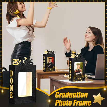🔥Last Day 49% OFF - 4/8Pcs Graduation Centerpieces for Class of 2026 Fit 4x6in Photo | Fillable Picture Box