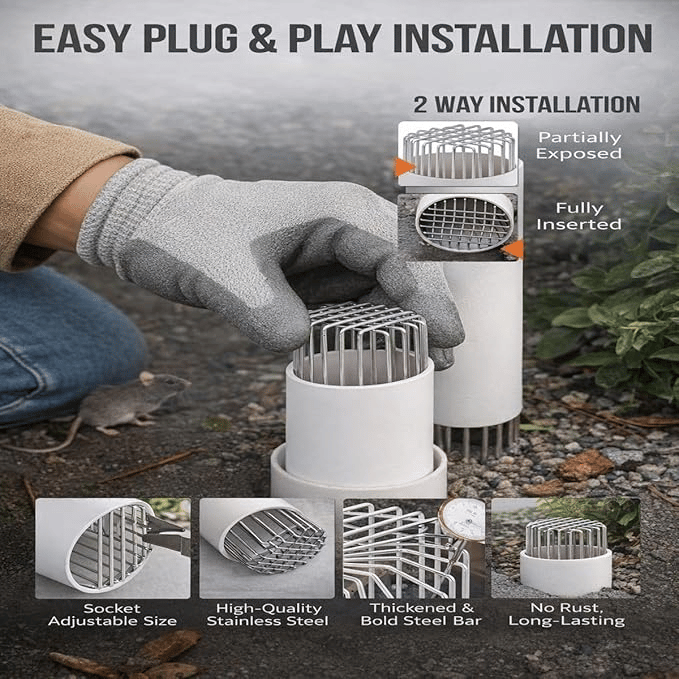 🔥 2026 Spring Garden Special: 49% OFF🛠️Esquirla Round Roof & Floor Drain Cover – Stainless Steel, Anti-Clog, Weatherproof