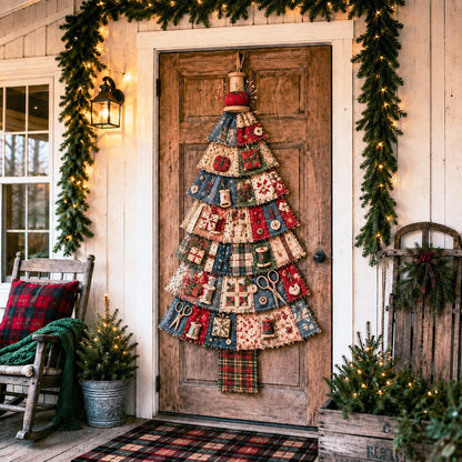 🎄Beginner-Friendly DIY Oversized Patchwork Christmas Tree Door Hanging Kit