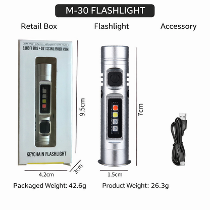 🔦Pocket Rechargeable EDC Flashlight: Mini Keychain Light