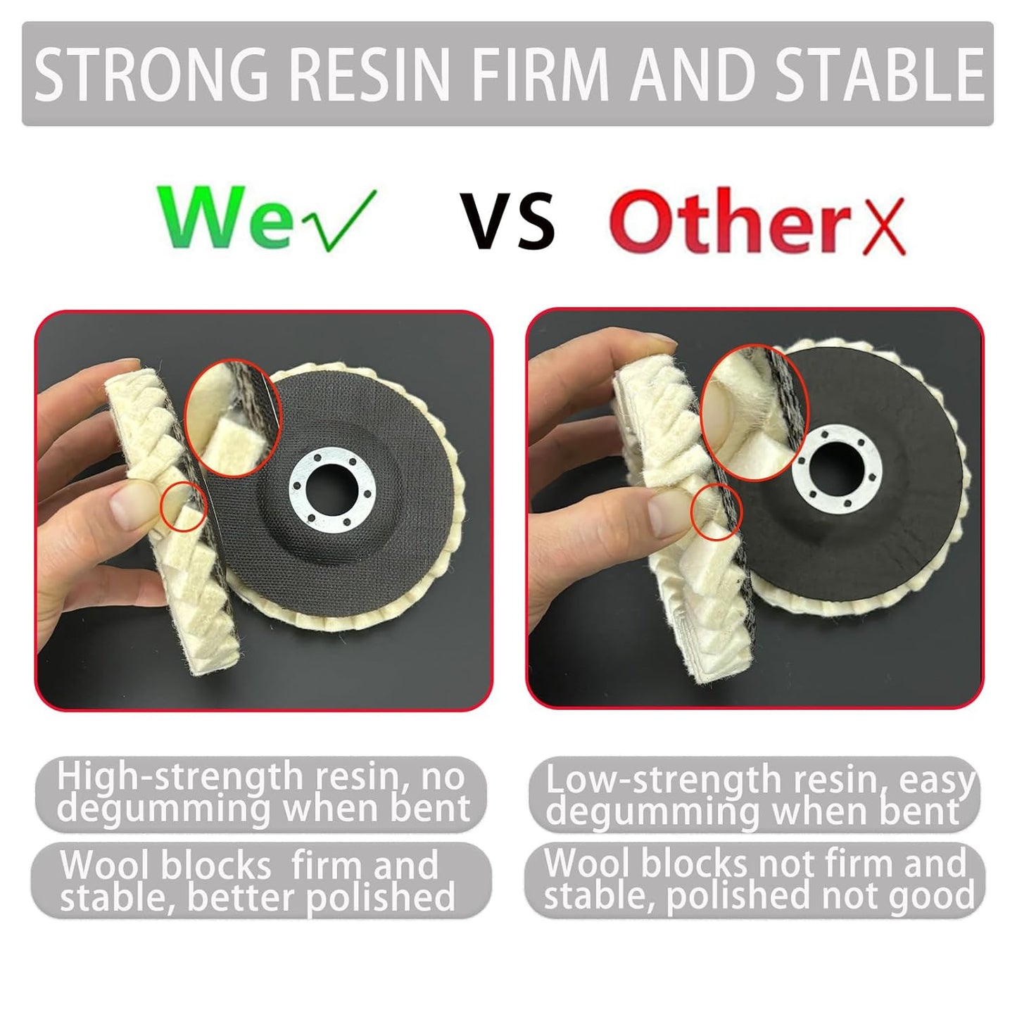 Premium Wool Felt Polishing Flap Disc for Angle Grinders – Effortless Mirror Finish