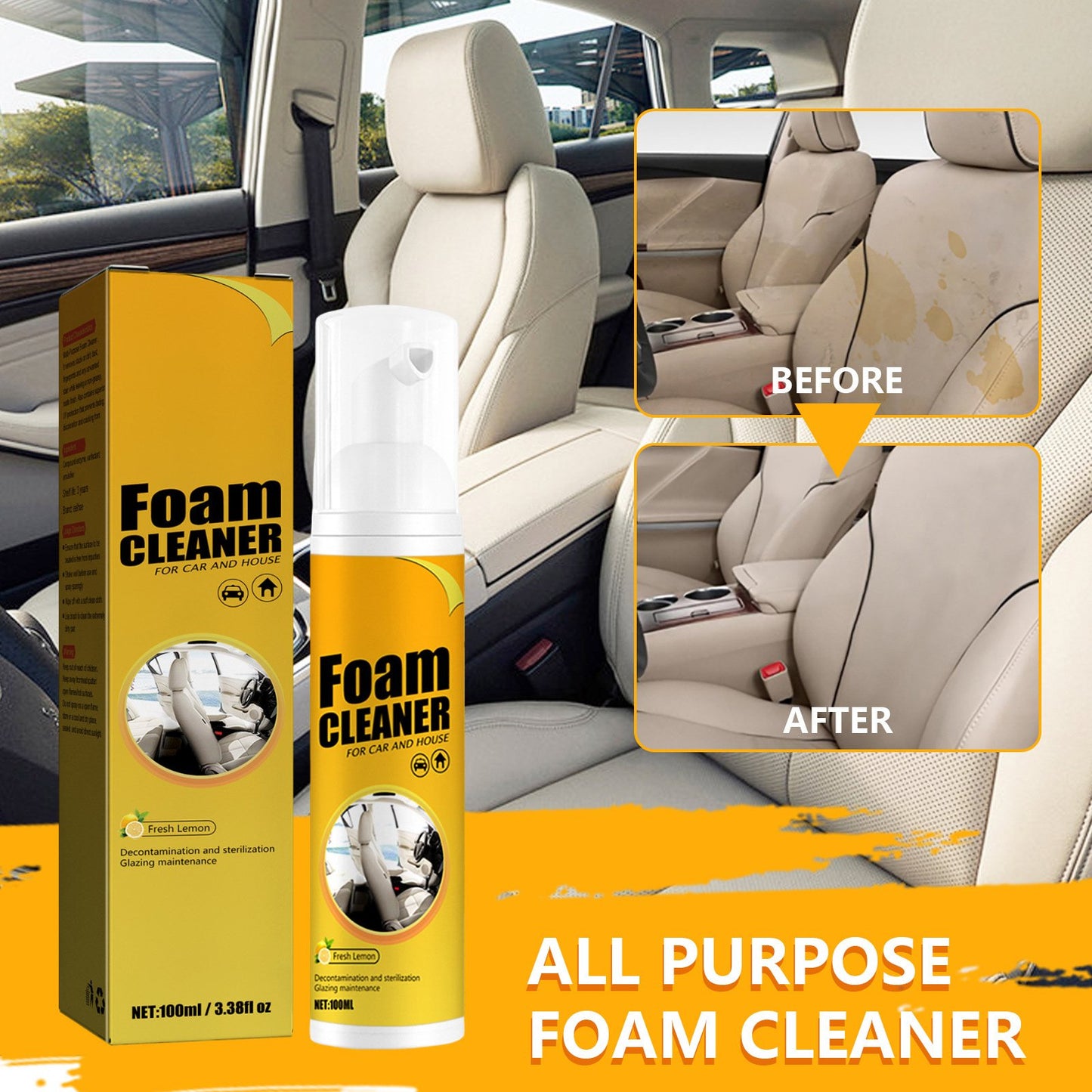 🔥2026 Upgraded Multi-Purpose Car Foam Cleaner