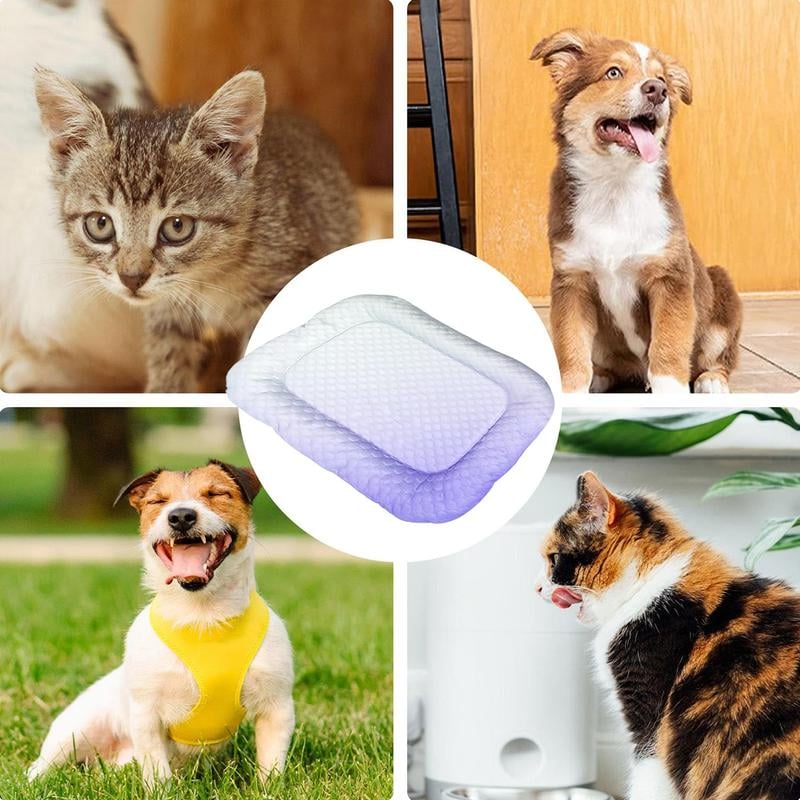 🔥⚡50K+ SOLD!❄️Pet Cooling Pad Mat for Dogs and Cats - ✅Breathable Soft Sleeping Cushion for Indoor Floors Sofas🛋️|Car Travel🚗| Washable Multiple Sizes Available