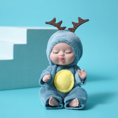 🐰 Funny Baby Pose & Play Dolls – Bend, Dress & Smile! 👶✨6-Piece Poseable Tiny Dolls with Removable Costumes