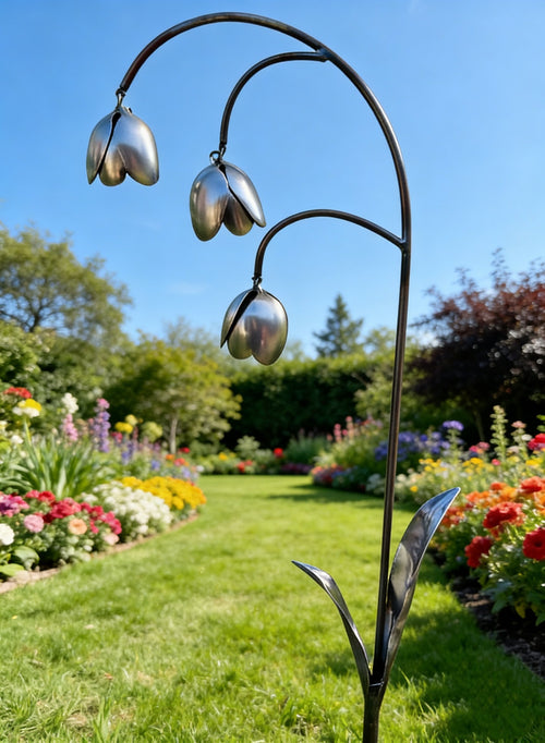 🔥LAST DAY 50% OFF - 💐Metal Lily of the Valley - Garden Decoration, Scrap Metal Art🖤