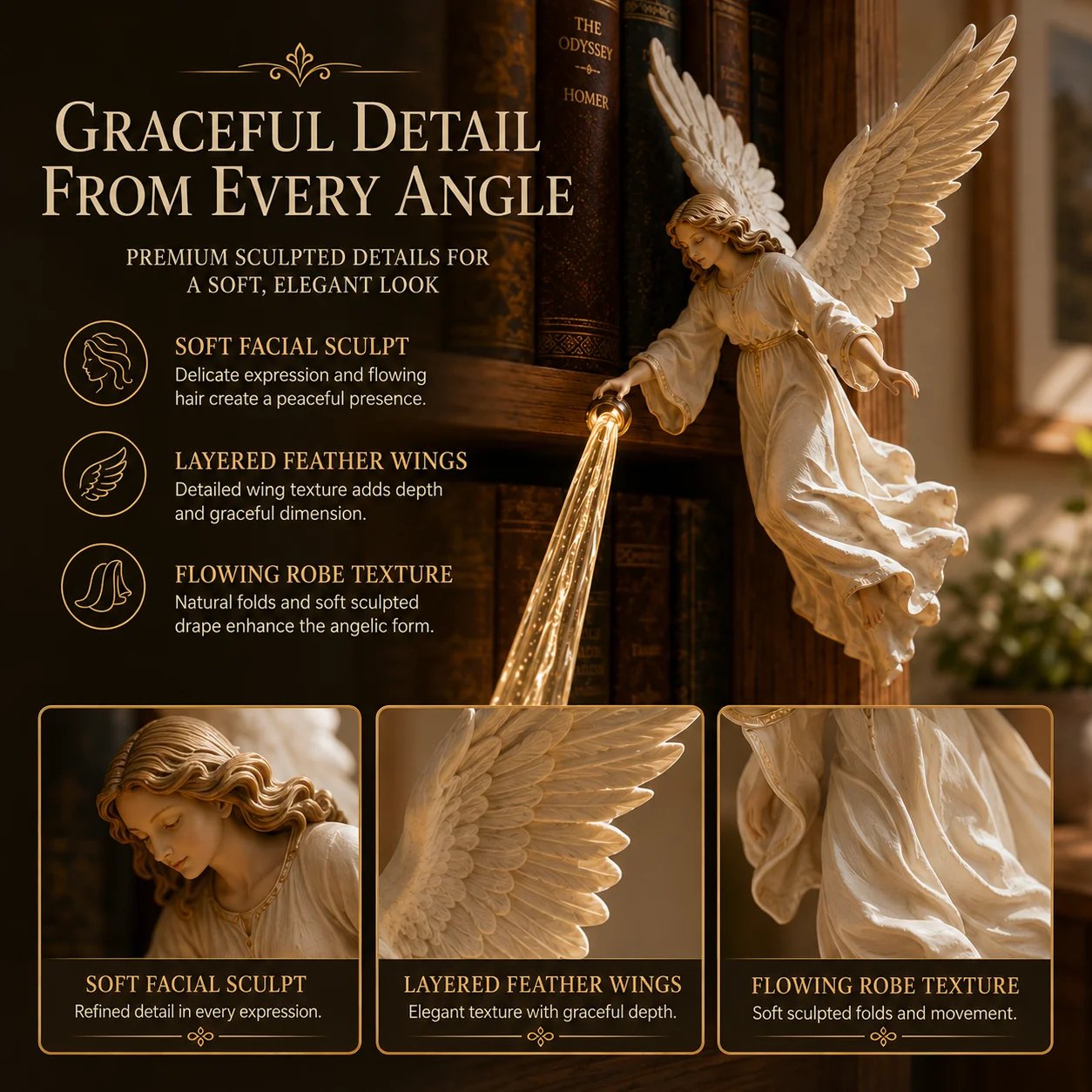 🔥Heavenly Guardian — Angel Beam Bookshelf Decor 🎁Buy Two Get Free Shipping