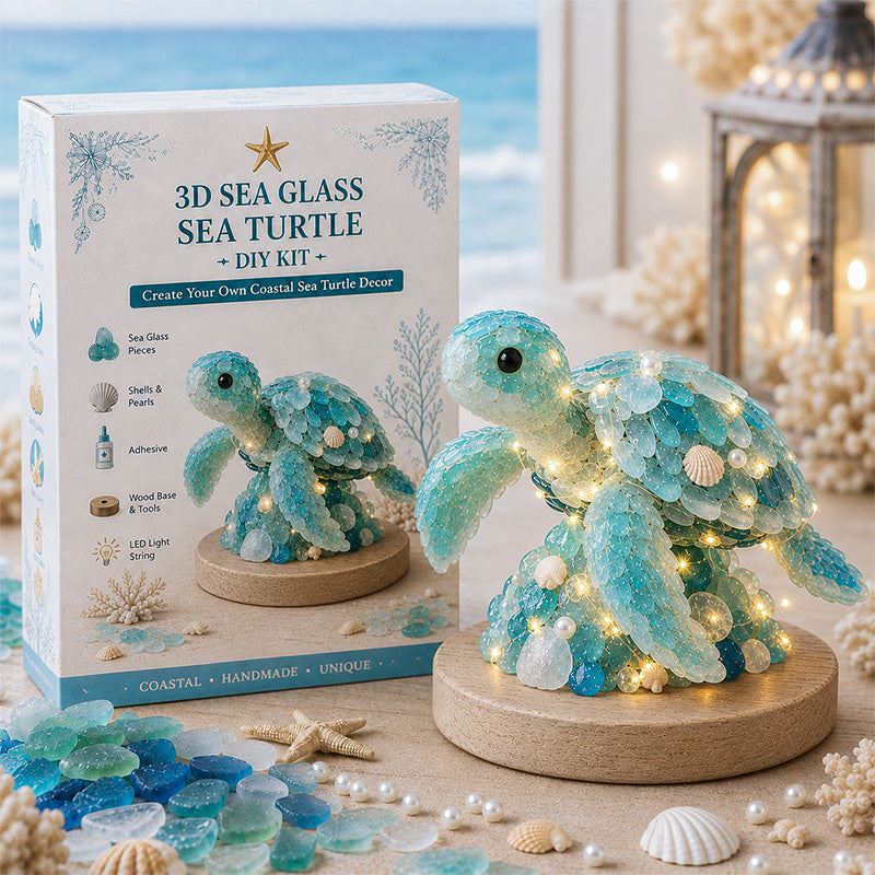 🌊✨ DIY 3D Sea Glass Art Kit – Coastal & Christmas Collection