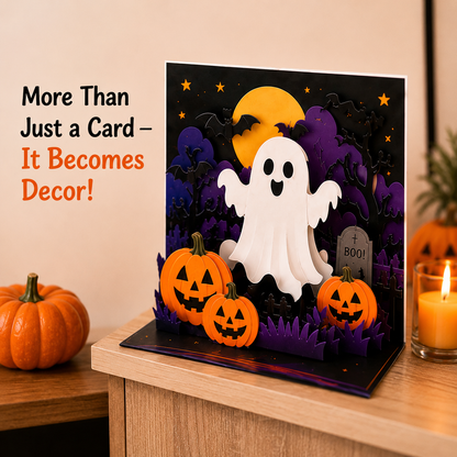 👻 Halloween 3D Pop-Up Greeting Card – A Spooky Surprise for Someone Special 🎃