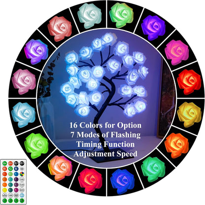 💖🎁2026 Mother's Day Gifts 50% Off-18 Colors Rose Tree Lamp