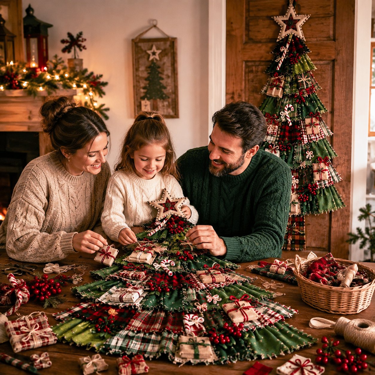 🎄Beginner-Friendly DIY Oversized Patchwork Christmas Tree Door Hanging Kit