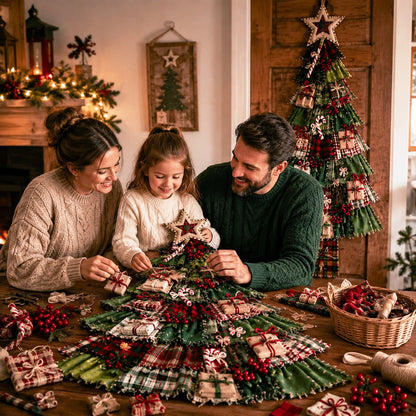🎄Beginner-Friendly DIY Oversized Patchwork Christmas Tree Door Hanging Kit