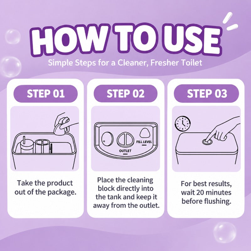 🚽✨ Toilet Tank Cleaning Blocks – Clean & Deodorize With Every Flush🍀