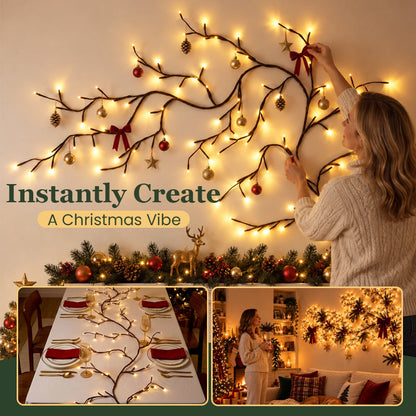 ✨ Flexible LED Branch Lights | Remote-Controlled Holiday Wall Decor