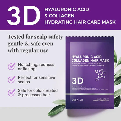 🔥Day Sale 50% OFF❤️3D Hyaluronic Acid & Collagen Hair Mask