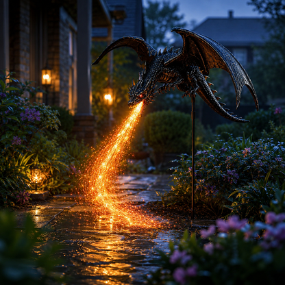 2027 Fellime®Dragon’s Ember Solar Garden Decor222222