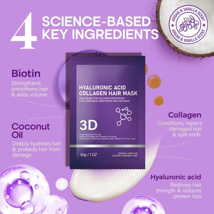🔥Day Sale 50% OFF❤️3D Hyaluronic Acid & Collagen Hair Mask