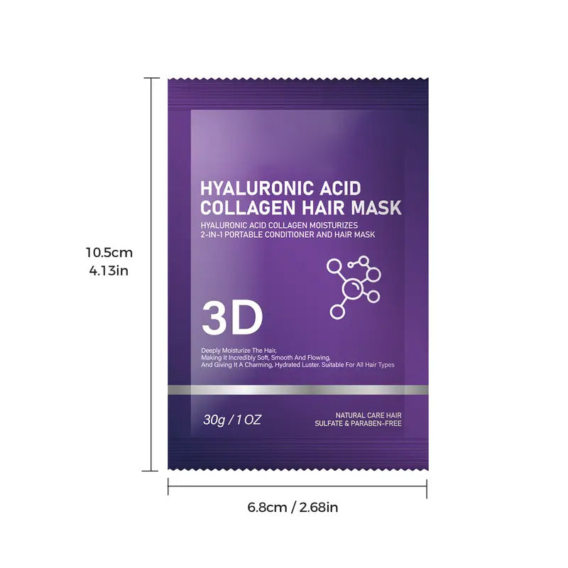 🔥Day Sale 50% OFF❤️3D Hyaluronic Acid & Collagen Hair Mask