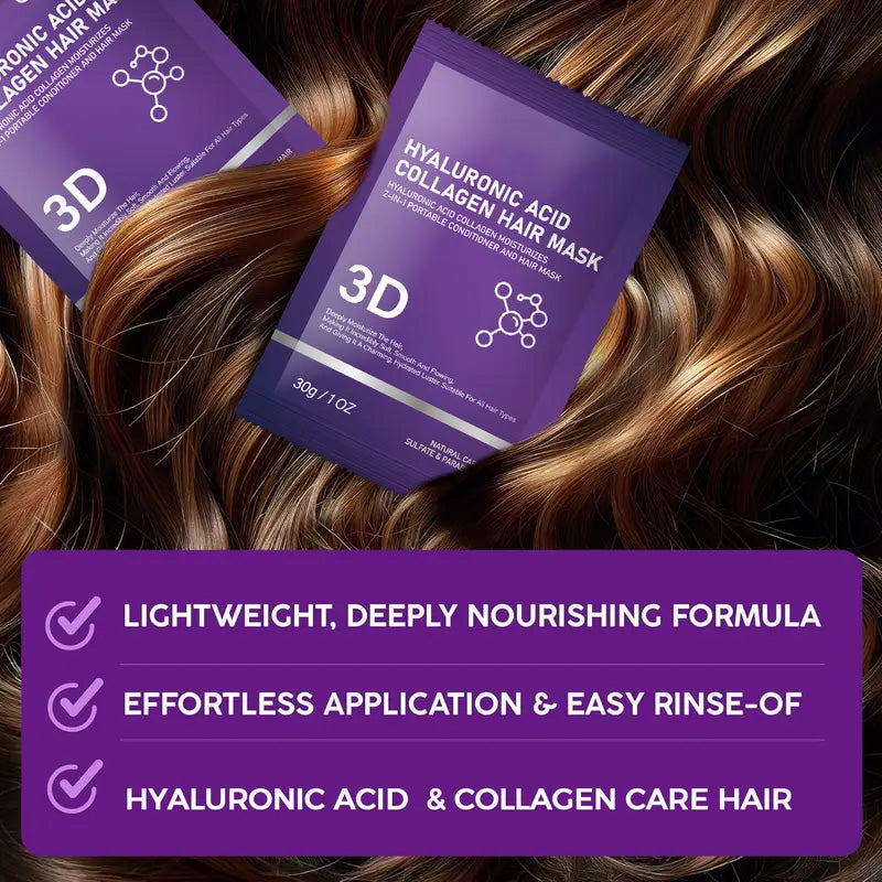 🔥Day Sale 50% OFF❤️3D Hyaluronic Acid & Collagen Hair Mask