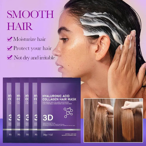 🔥Day Sale 50% OFF❤️3D Hyaluronic Acid & Collagen Hair Mask