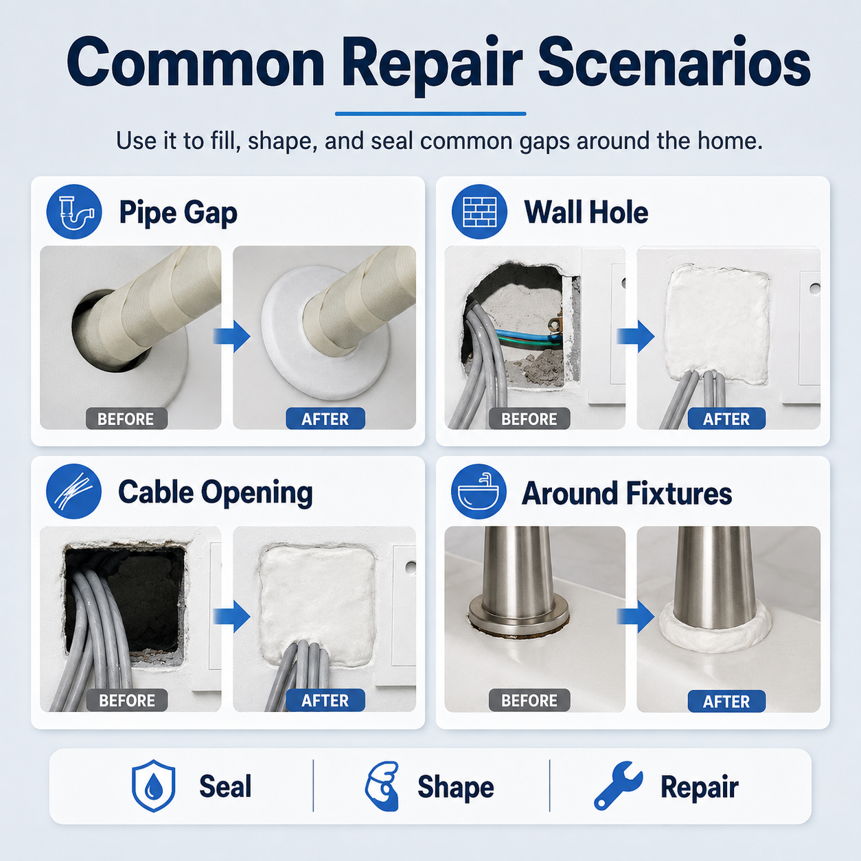 New-Multi-Purpose Wall & Pipe Sealing Clay