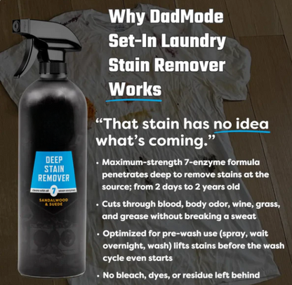 Deep Laundry Stain Remover & Odor Eliminator - 7-Enzyme Extreme Mess Cleaner