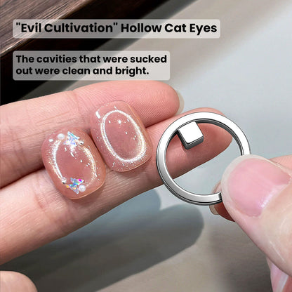 🫧Last Day 50% OFF✨Ring Cat Eye Magnet - Silver Hollow Cat Eye Magnetic Wand for Cat Eye Gel Polish