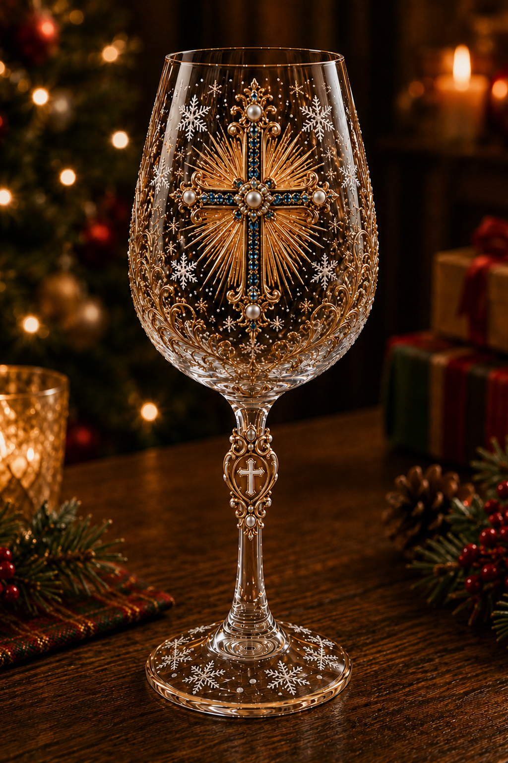 ✝️Faith & Grace 3D Christian Wine Glass Set – Meaningful Faith Gift✨🎁