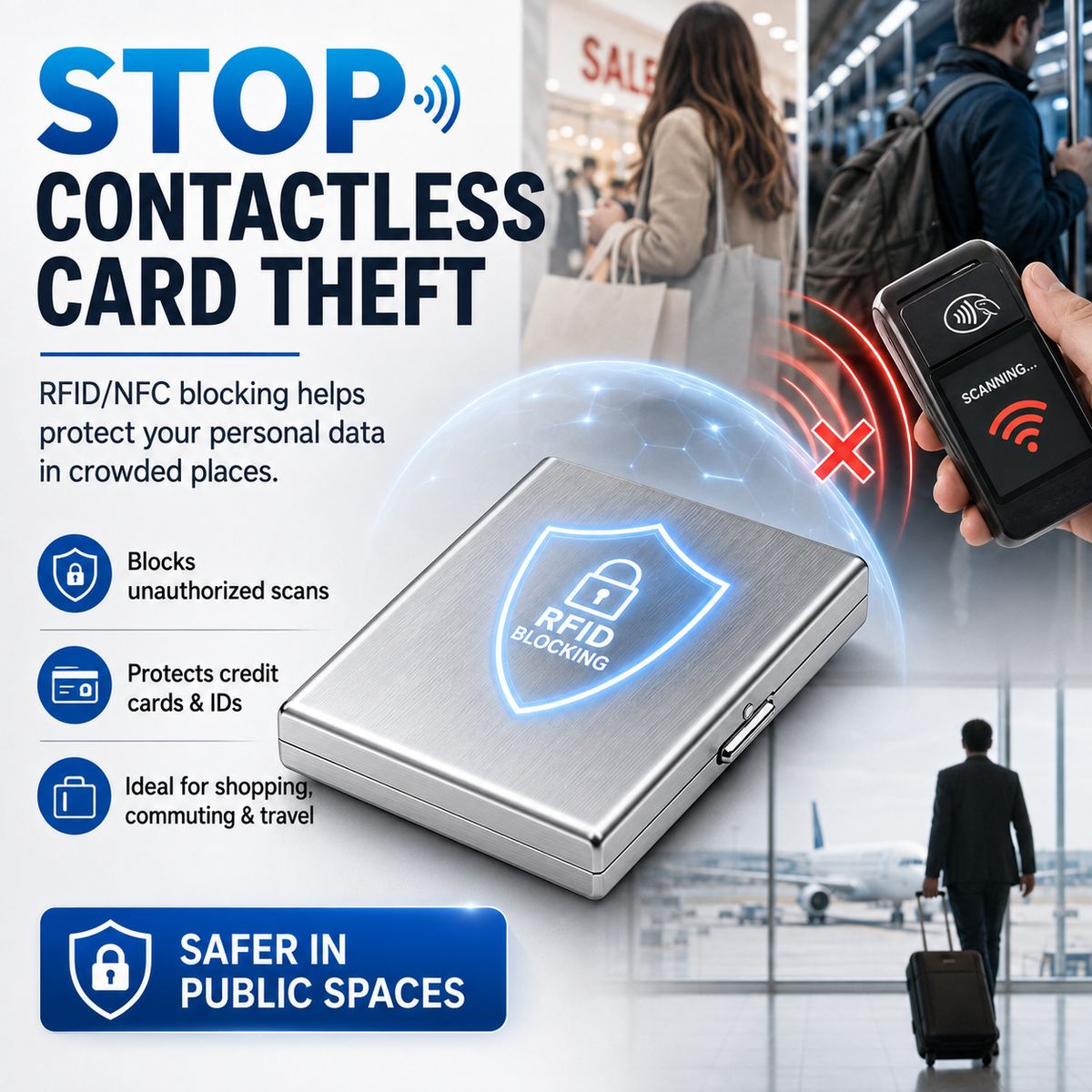 Tyiipro™ RFID Blocking Metal Card Holder