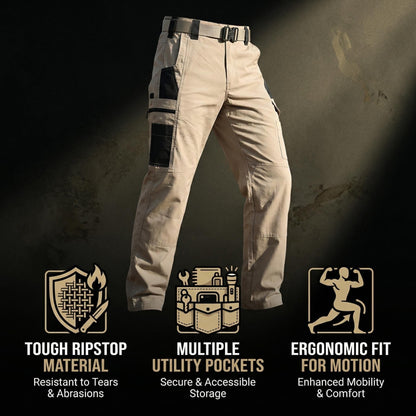 Indestructible Tactical Pants - Ripstop & Water-Resistant Work Cargoes