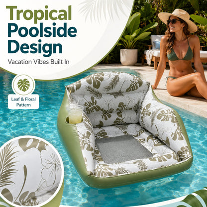 🛋️ 3-in-1 Inflatable Pool Lounge Chair🎁