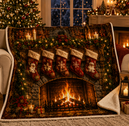 🎄 Christmas Magic Throw Blanket™ – Cozy Holiday Fleece Blanket