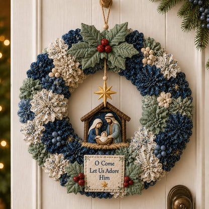 🔥49% Off Last Day - BUY 3 GET 1 FREE🔥🎄 3D Fabric Poke Wreath DIY Kit