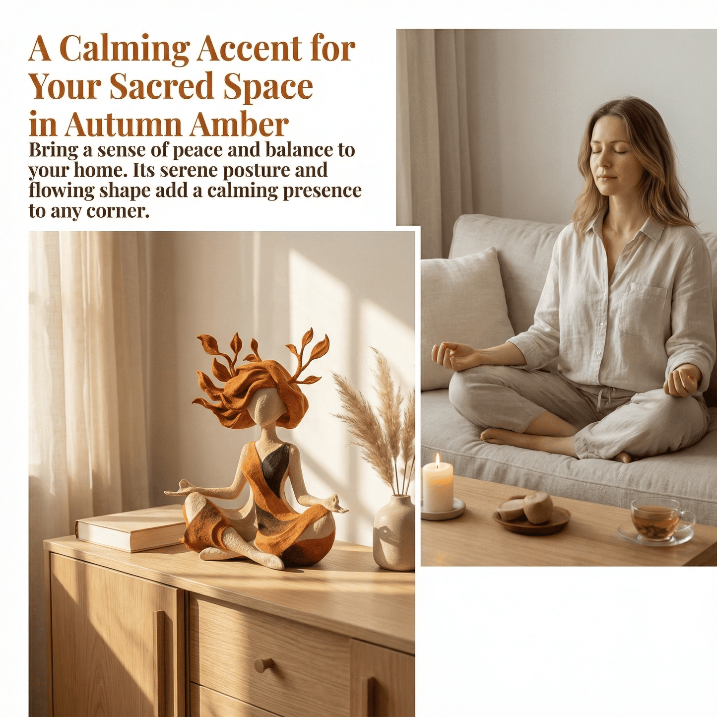 🌱🧘Serenity Growth | Inner Harmony Sculptural Figurine