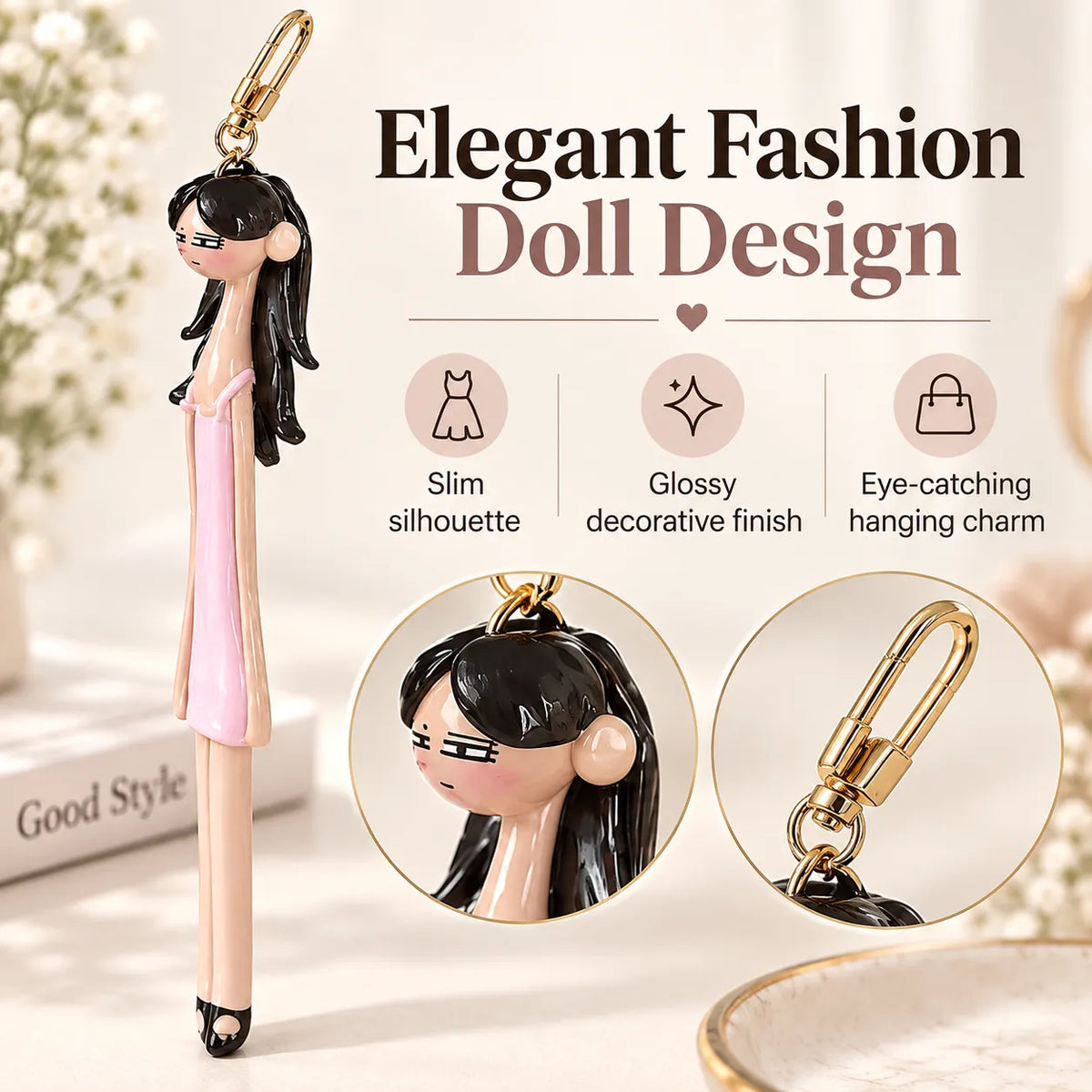 👜✨ Fashion Doll Bag Charms — 3 Stylish Designs to Add Personality to Your Favorite Bag!