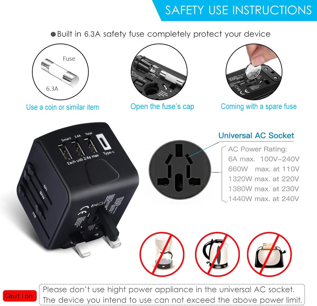 🔥Hot Sale - 50% OFF🔥All-in-One Universal Travel Adapter