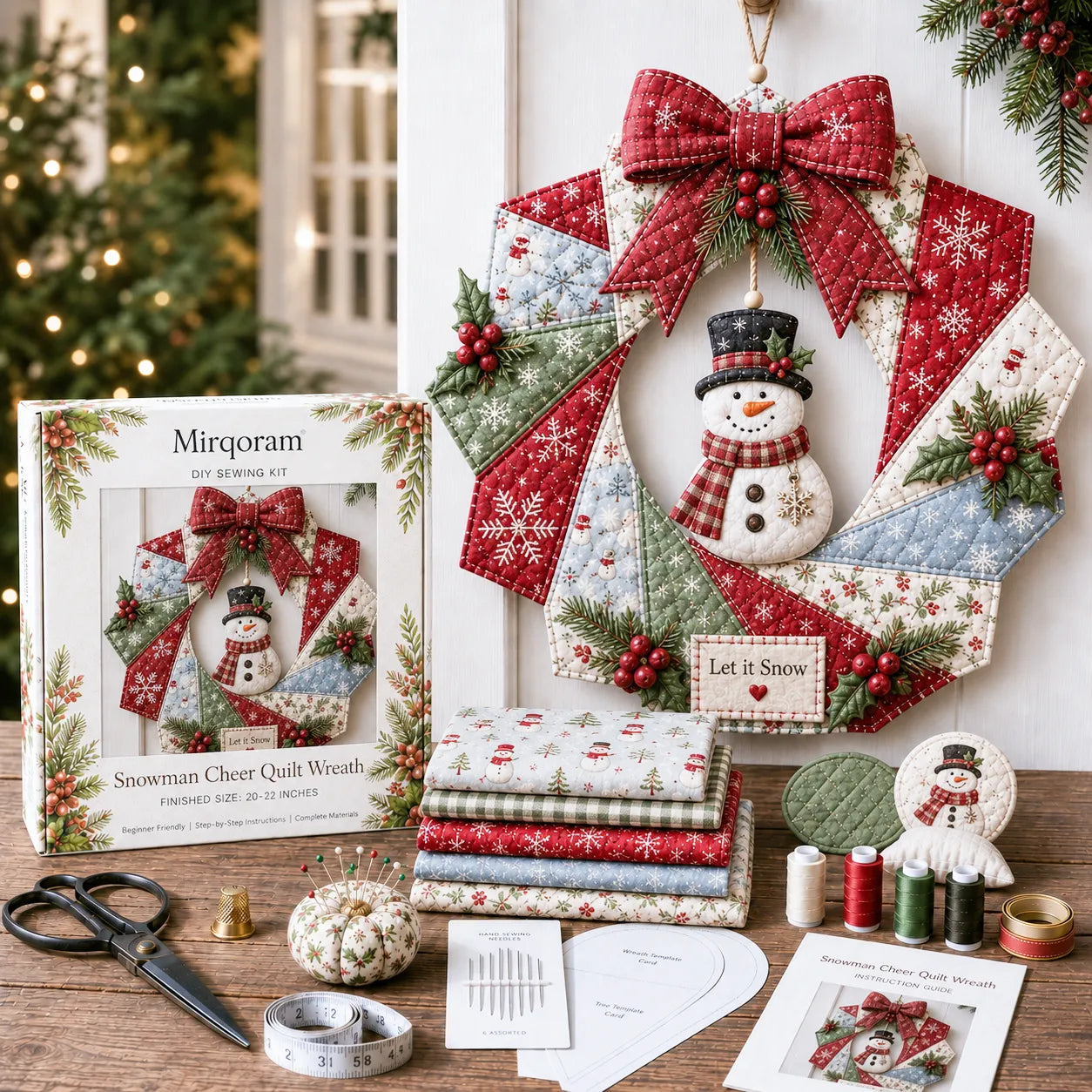 🔥LAST DAY 50% OFF - 🎄Christmas Fabric Wreath DIY Kit – A Keepsake You’ll Hang with Pride Year After Year💫