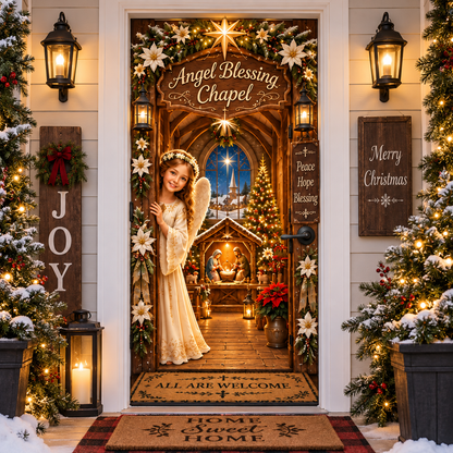 🎅Christmas Magic Door Portal™ – Life-Size Holiday Door Cover✈️