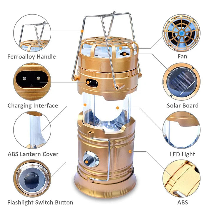 🔥Last day 49% off🔥5-In-1 Portable LED Camping Lantern With Fan