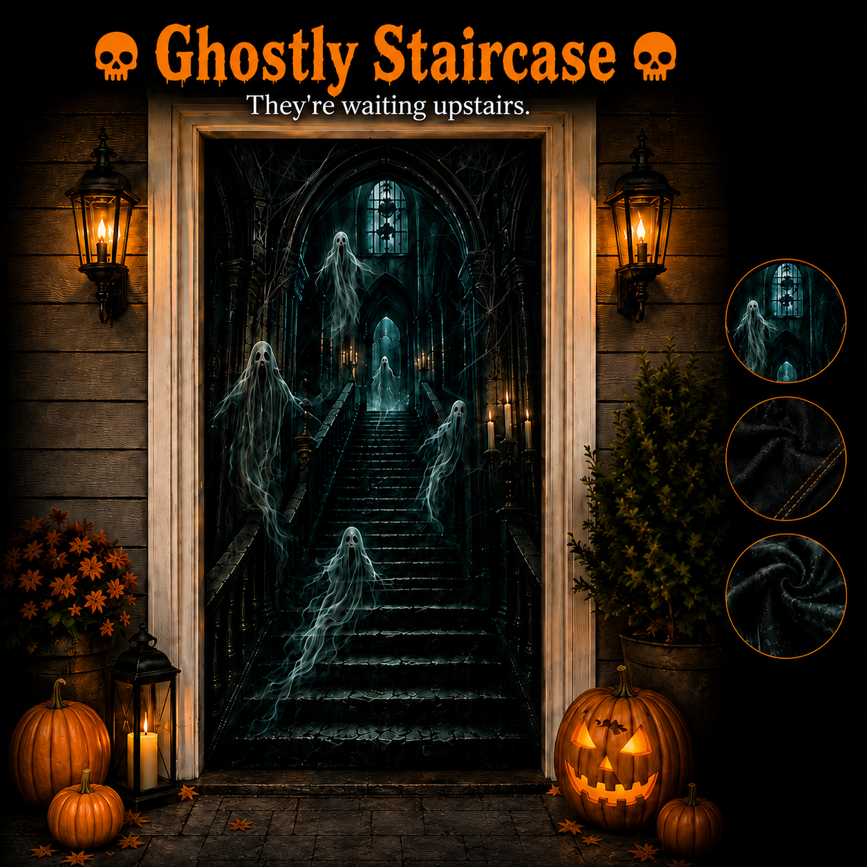 🎃Halloween Portal Door Curtain – Realistic Spooky Door Decor
