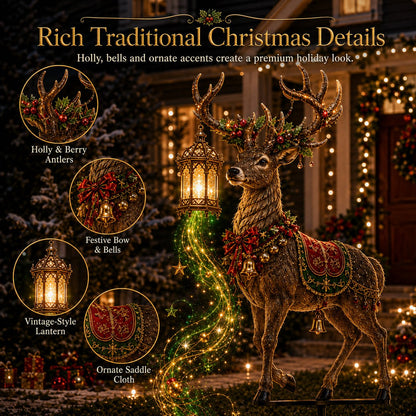 🔥Buy 2 Get 20% OFF🔥Light-Up Reindeer Christmas Yard Stake