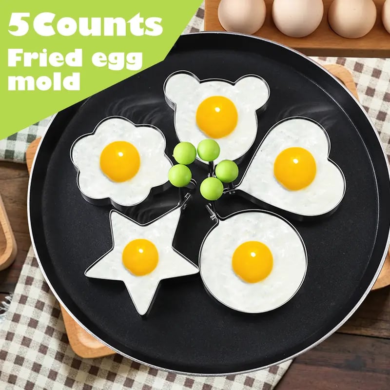 5 Counts Set Fried Egg Rings Molds, Multifunctional Breakfast Tool