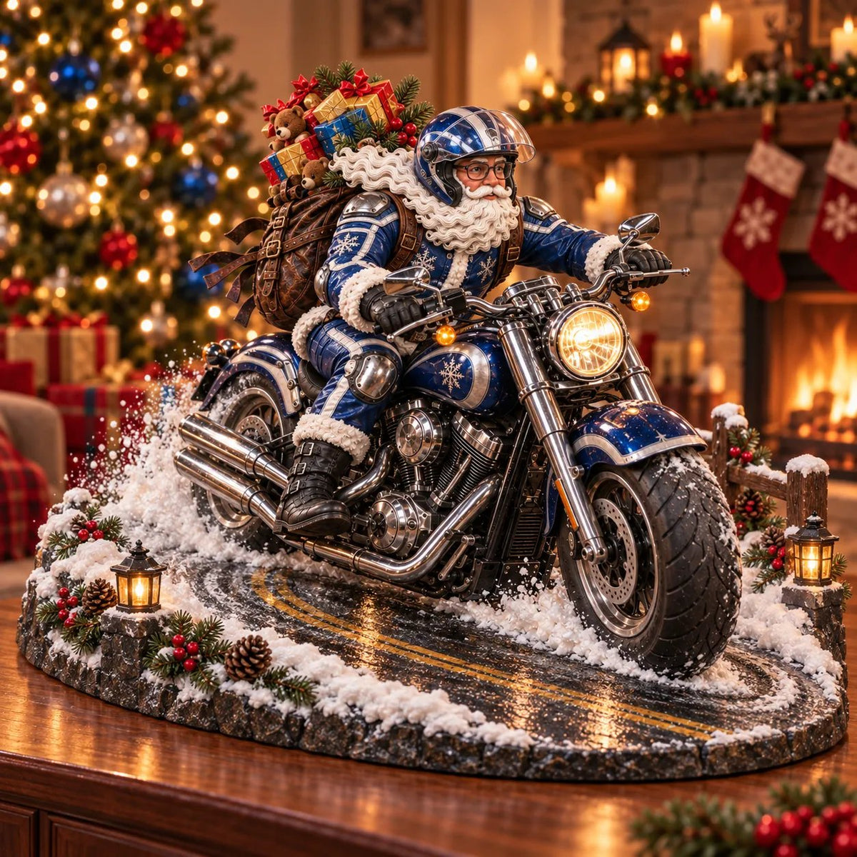 🔥HOT SALE 49% OFF🏍️🎅 Santa’s Ride Home – Christmas Motorcycle Keepsake Collection💨