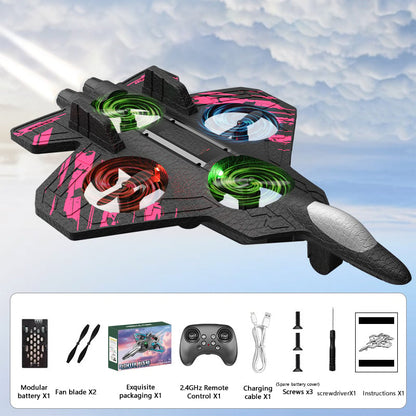 ✈️Xmas Gift Alert! 49% OFF RC Stunt Jet (360° Flips + LED) for Kids- Boys' Dream Gift!🎄