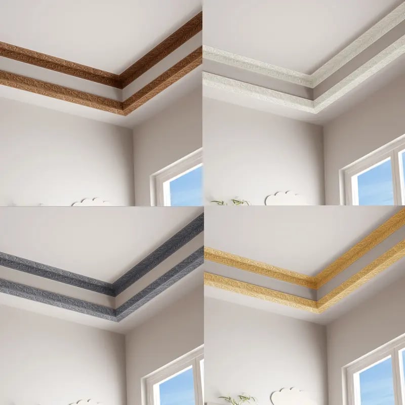 ✨Last Day 50% OFF✨4 Rolls Self-Adhesive Skirting Boards - 90 in Flexible Decorations