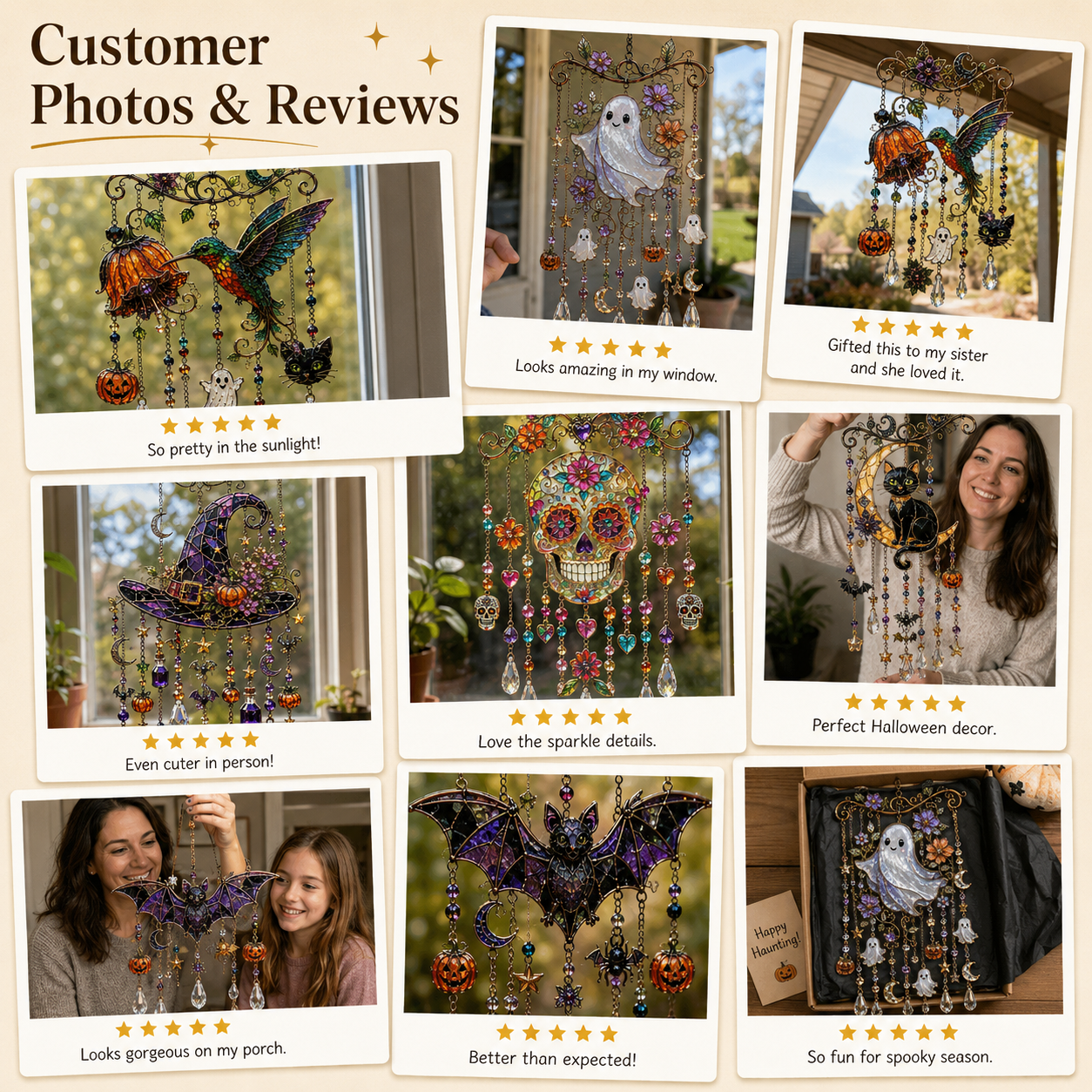 🔥Hot Sale 49% OFF🎃Halloween Suncatcher Wind Chime
