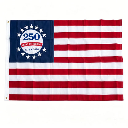 Last Day 49% OFF🔥250th Anniversary USA Commemorative Flag,Double-Sided Embroidered