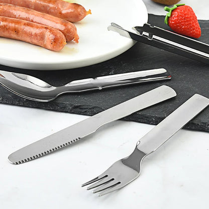 🎁2026 New Arrivals 64% OFF💥4-in-1 Stainless Steel Portable Cutlery Set