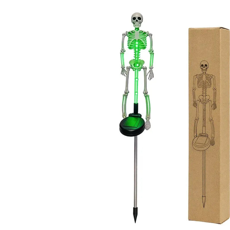 💀 Solar Skeleton Ground Stake Lights | Waterproof Outdoor Halloween Decor Lights