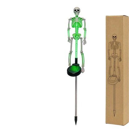 💀 Solar Skeleton Ground Stake Lights | Waterproof Outdoor Halloween Decor Lights